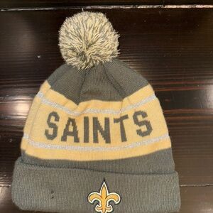 New Era Black and Gold Saints Beanie